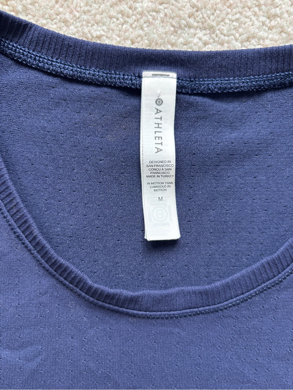 Athleta Navy Women's Athletic In Motion Tank - Picture 2 of 5